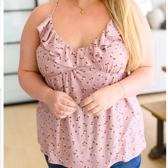 NEW Prep Obsessed Always Eloquent Ruffled Camisole - Picture 4 of 8